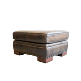 Henredon Leather Ottoman