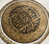 HAND KNOTTED PERSIAN RUG - 100% WOOL (BLACK & GOLD)