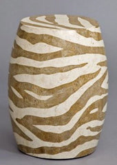 Pulaski Zebra Pattern Stone Accent Table - CLEARANCE